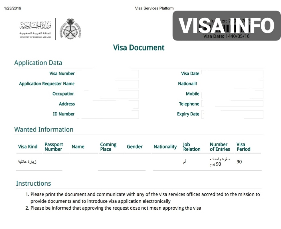 saudi visit visa endorsement fees in hyderabad